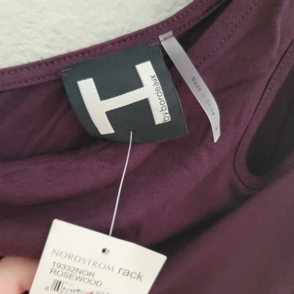 NWT H by Bordeaux Rosewood One Shoulder Top in Size S - Picture 4 of 6